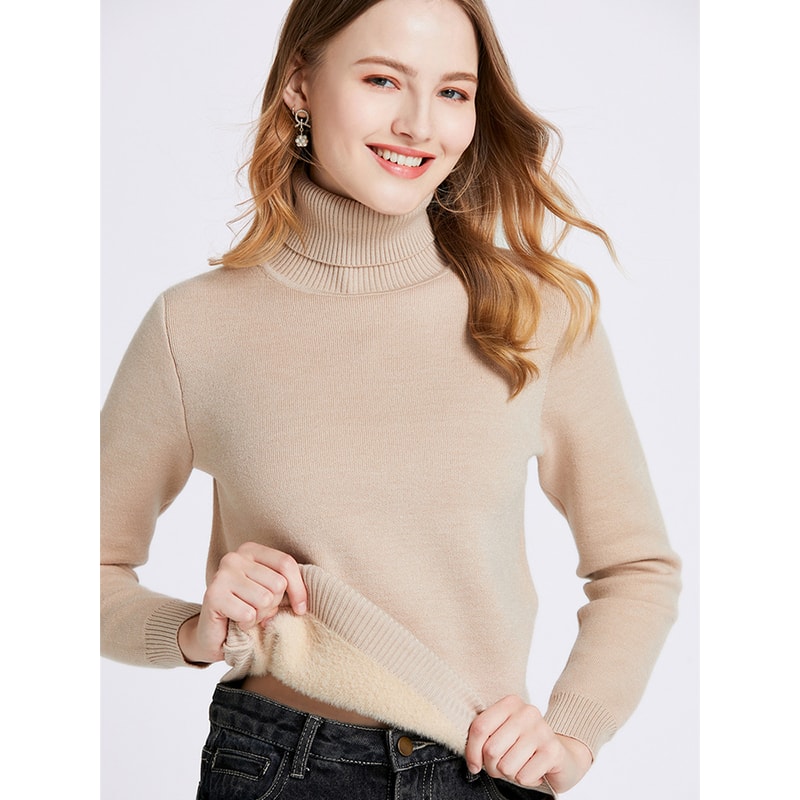 Winter Jersey Knitwear Jumper Women Slim Lined Sweater Korean Fashion Knitted Pullover 2