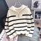 Premium Women Spring and Autumn Underwear, New Zipper Stripe Underlay, Short Style Sweater for Female