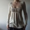 Aesthetic Grunge Babydoll Knitted Sweater, Cottage Milkmaid Pullovers, Knitwear T-shirts for Women