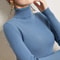 Casual Women Turtleneck Sweater Winter Fashion Pullover Knit Jumper Black Ladies Basic Solid Elastic Tops