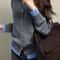 Gray Soft Knitted Sweater Top, Autumn and Winter New Fashion Woman Sweater, Casual and Versatile Button-up Cardigan Jack