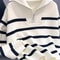 Thickened Zipper Striped Undershirt Short Pullover, Autumn and Winter New Fashion Woman Sweater Top Women's Clothing