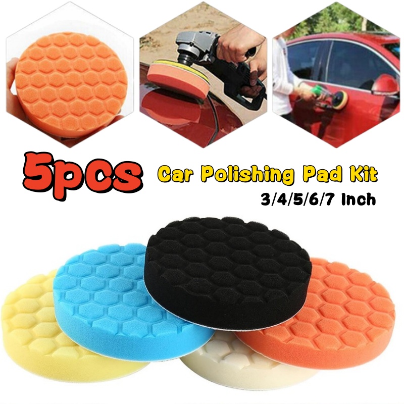 Auto Self-Adhesive Car Polishing Pad Kit, Buffing Waxing Sponge Wheel Polishing Pad for Drill