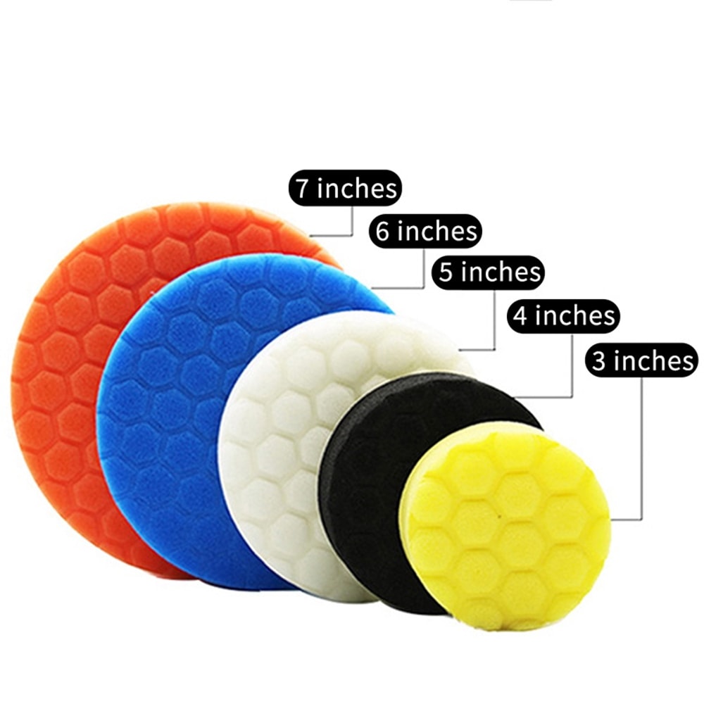 Auto Self-Adhesive Car Polishing Pad Kit, Buffing Waxing Sponge Wheel Polishing Pad for Drill