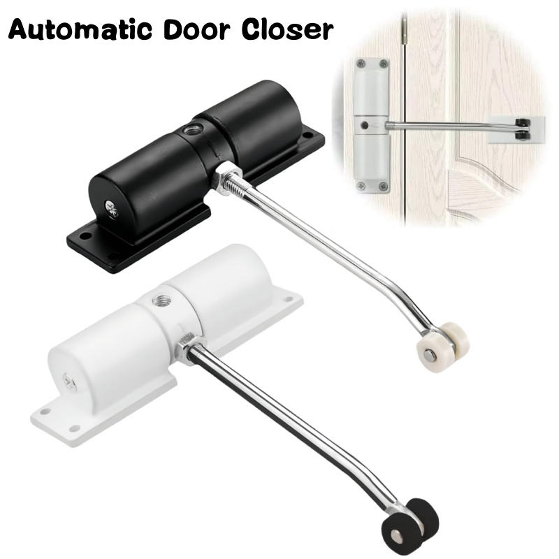 Durable Metal Door Closer Adjustable Heavy Duty Safety Spring For Quiet Hinged Doors 0