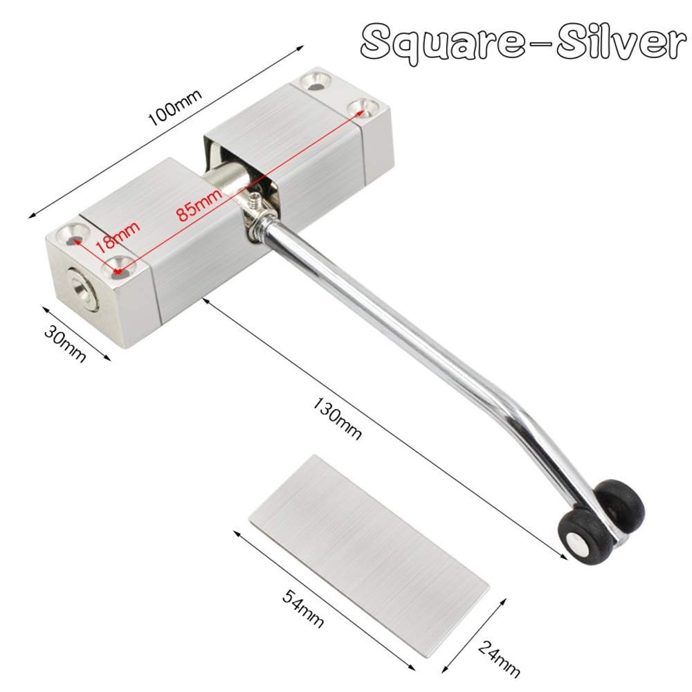 Durable Metal Door Closer Adjustable Heavy Duty Safety Spring For Quiet Hinged Doors 7