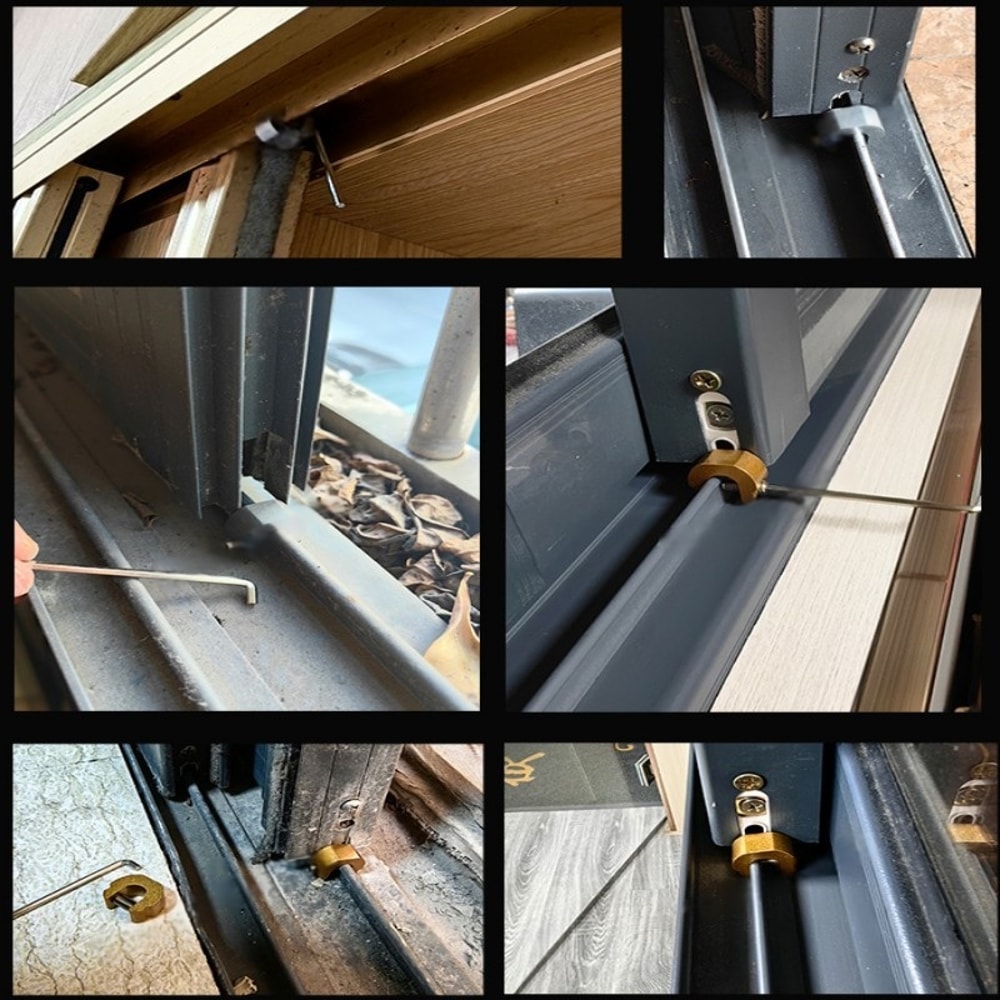 Sliding Door Window Limiter Antitheft Window Lock Stopper Sliding Sash Stopper Child Safety Locks 5