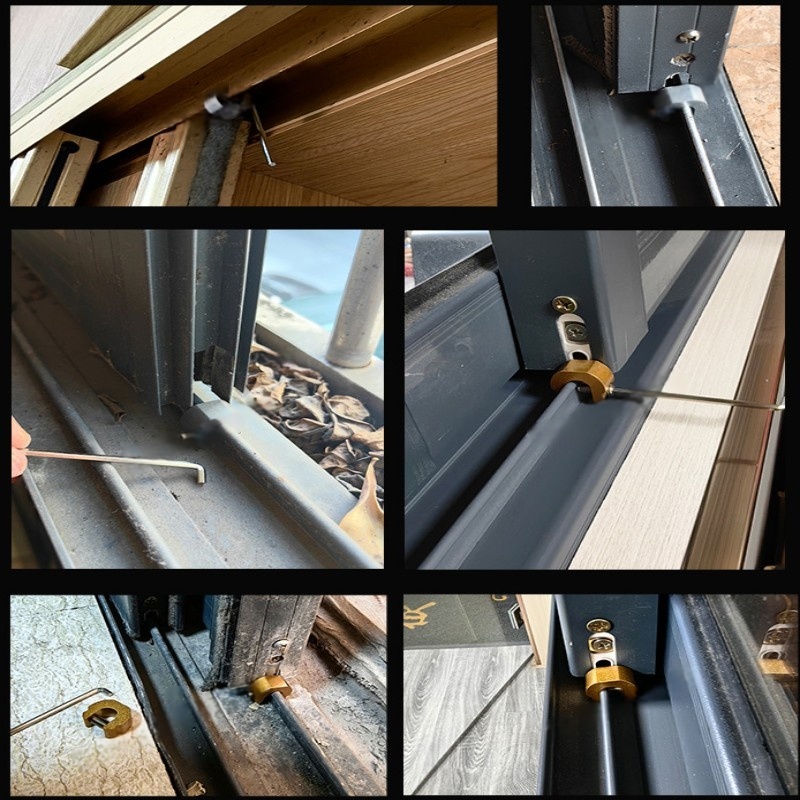 Sliding Door Window Limiter Antitheft Window Lock Stopper Sliding Sash Stopper Child Safety Locks 5