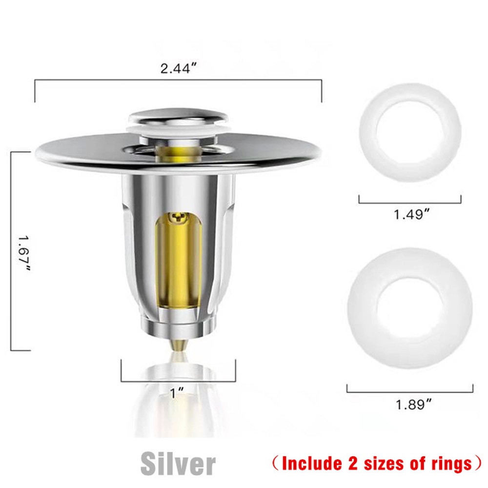 Bathroom Sink Strainer Bathtub Stopper Hair Catcher Bounce Core Drain Filter Bath Plug Tool