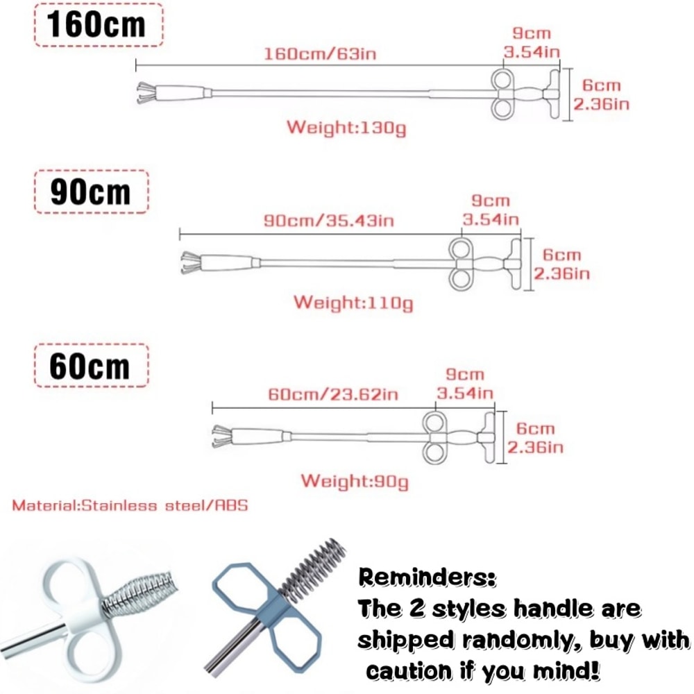 Spring Pipe Dredging Tool for Kitchen, Bathroom, and Sewer Cleaning, Pipe Unblocker Snake