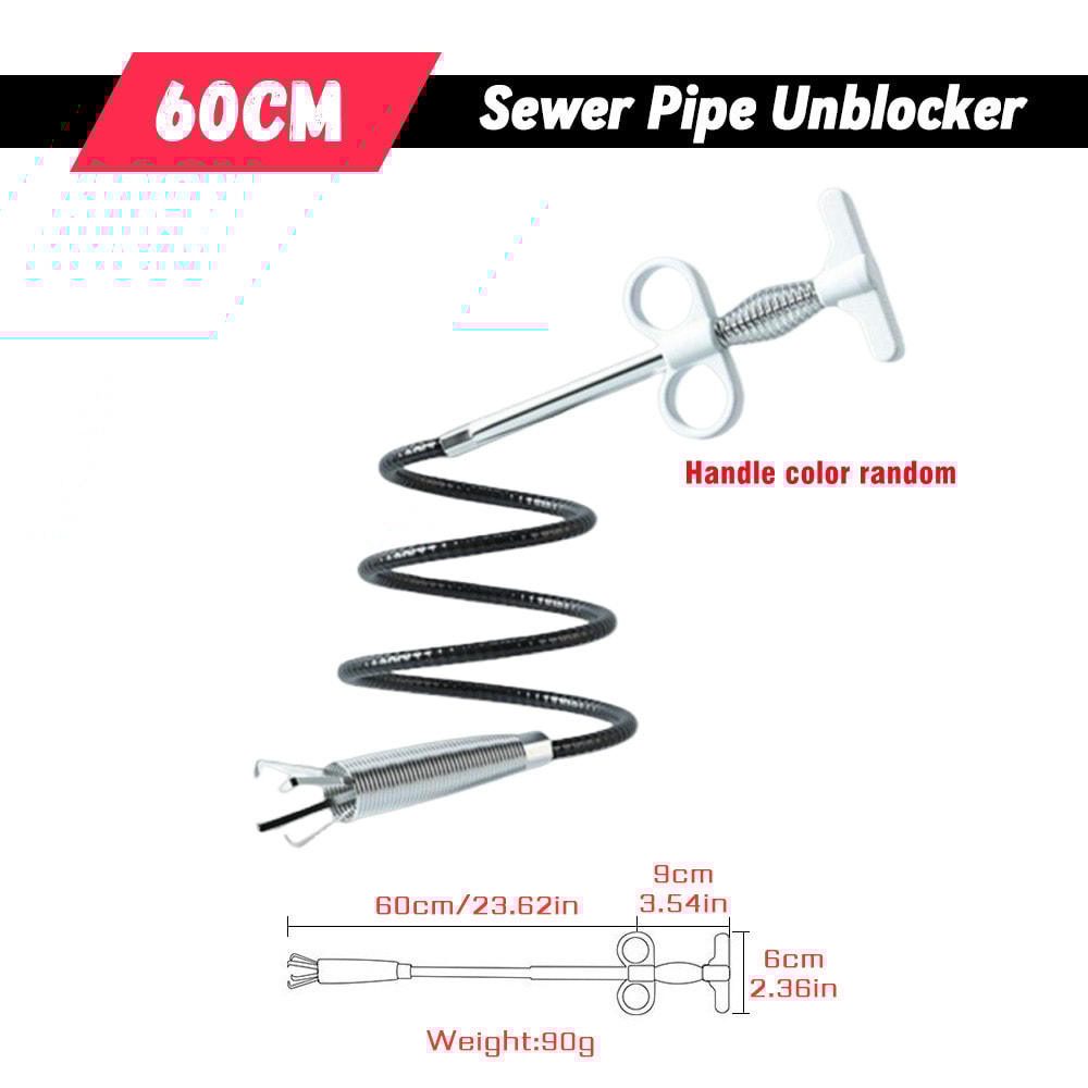 Spring Pipe Dredging Tool for Kitchen, Bathroom, and Sewer Cleaning, Pipe Unblocker Snake