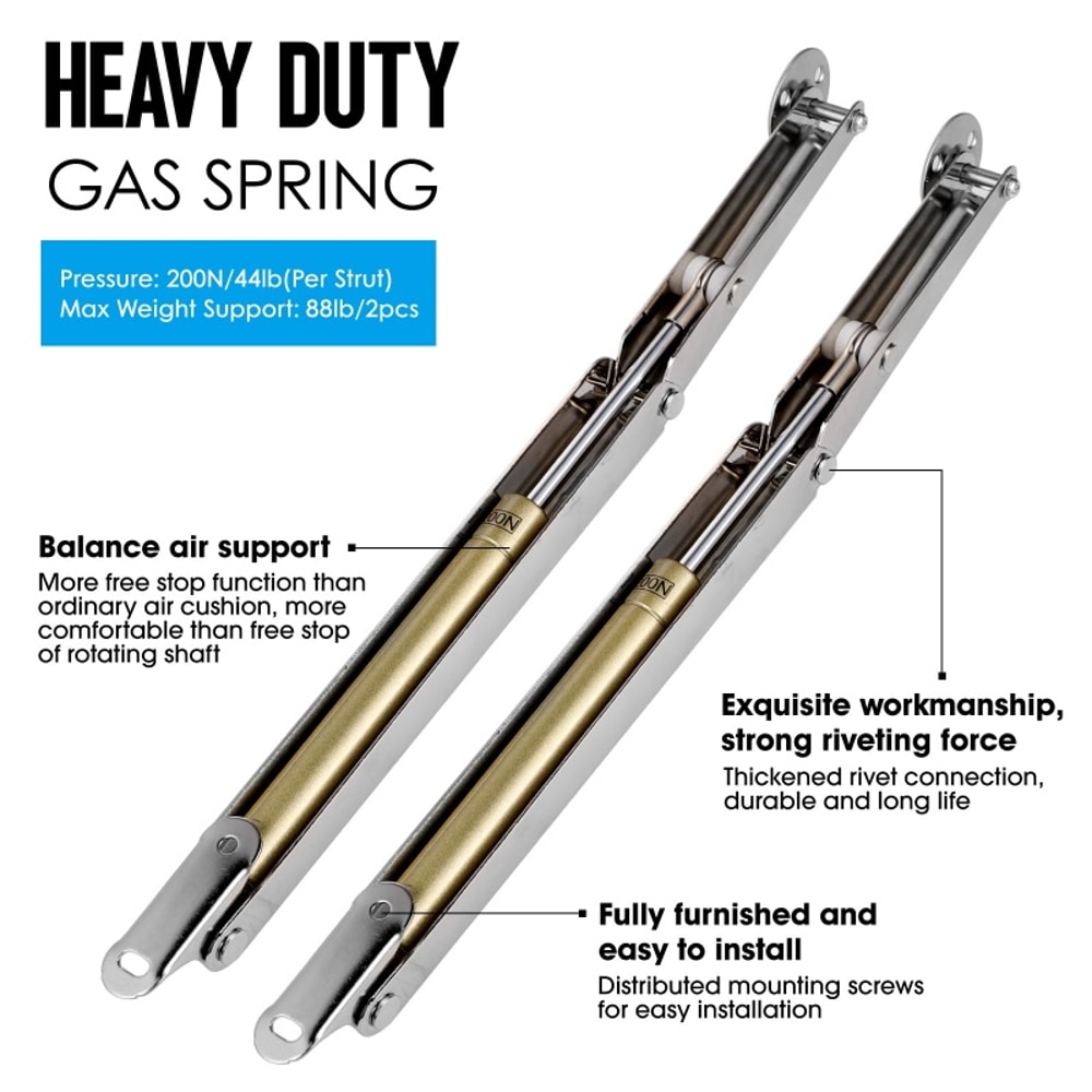 Automatic Struts Soft Close Lid Support Hinges Safe Pneumatic Lid Lifters 2