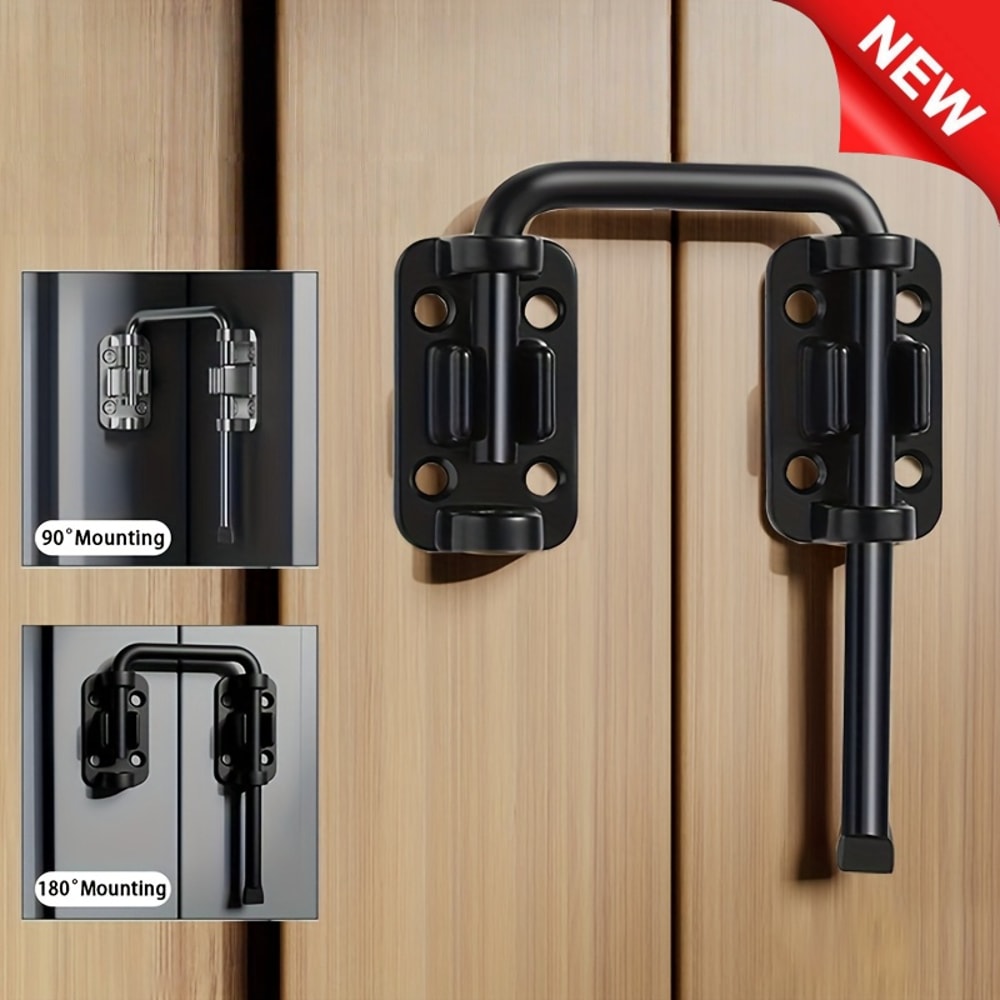 Patio Sliding Door Loop Locks, Zinc Alloy Door Latch Lock, Universal Doors Bolt, Gate Lock Hardware