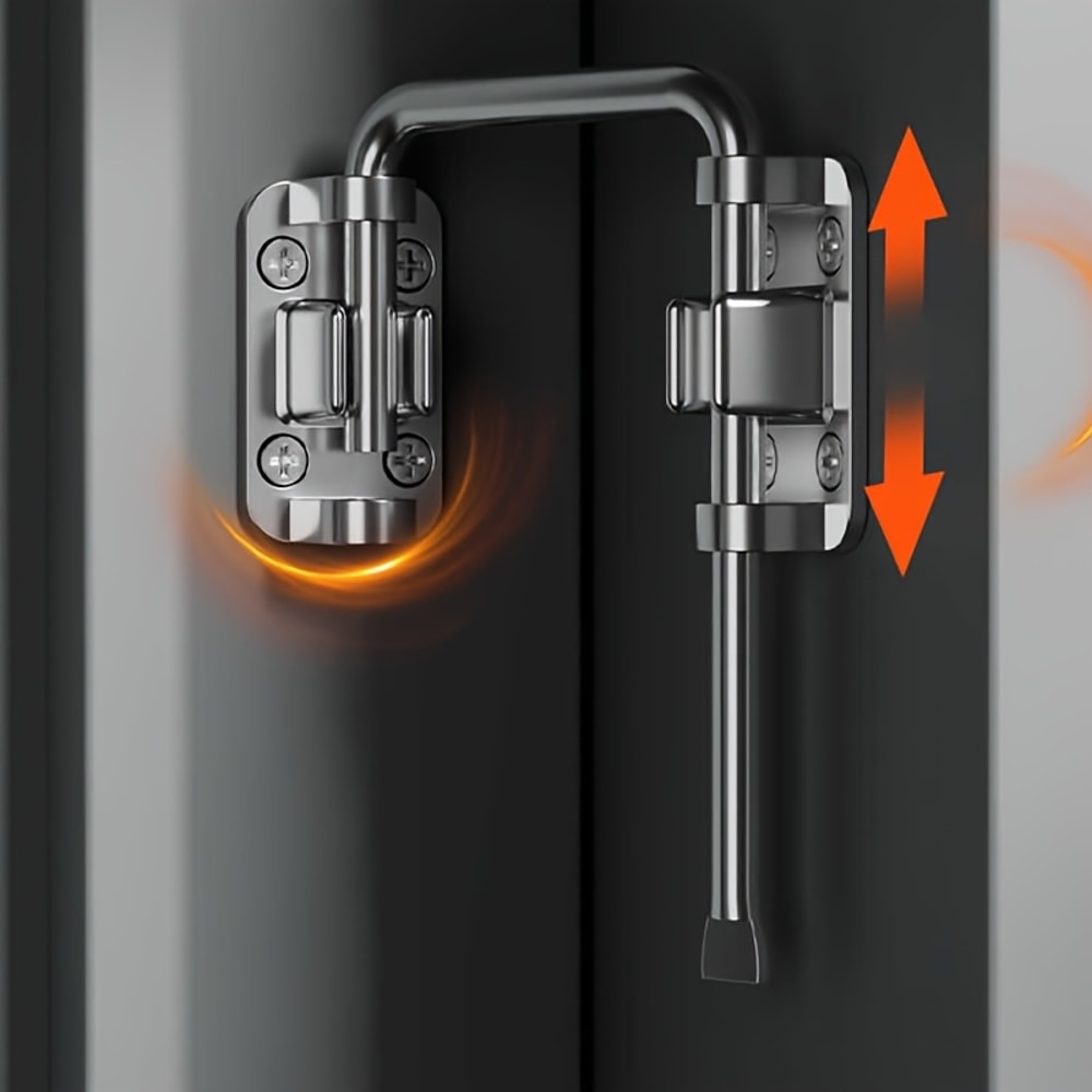 Patio Sliding Door Loop Locks, Zinc Alloy Door Latch Lock, Universal Doors Bolt, Gate Lock Hardware