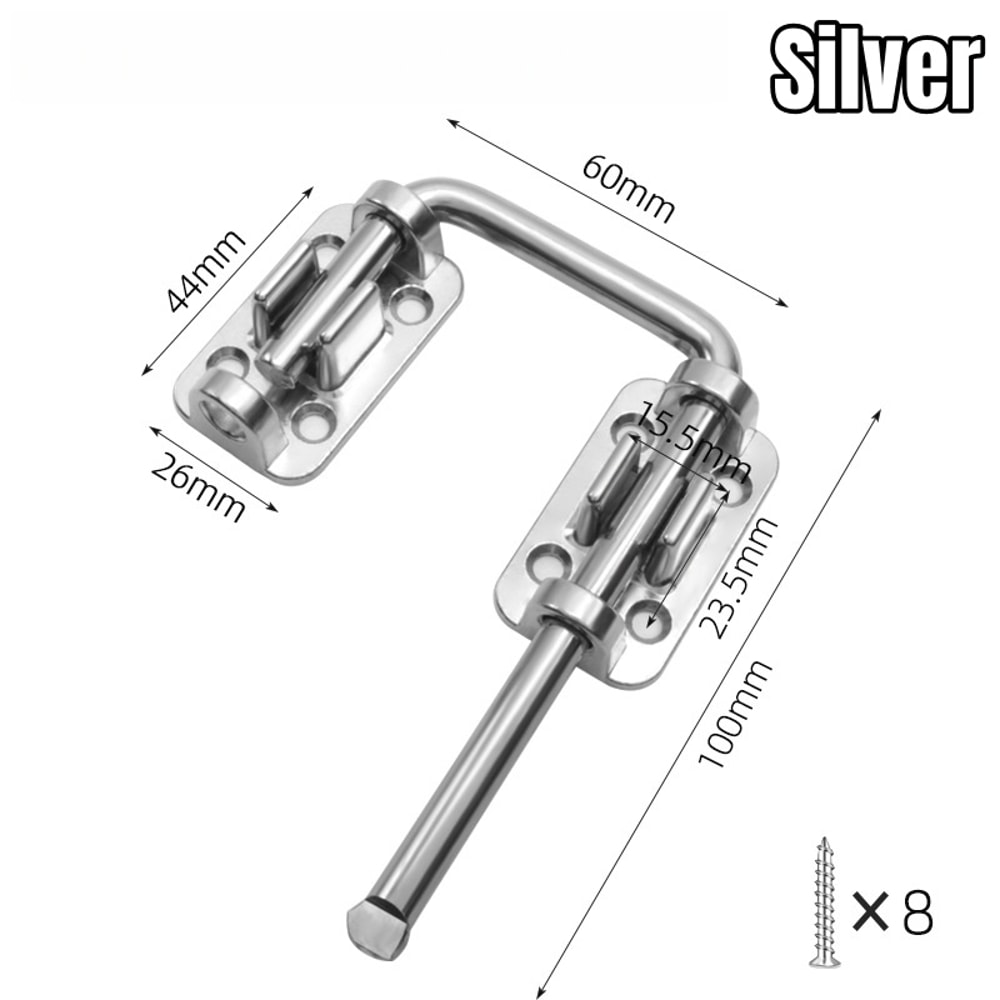 Patio Sliding Door Loop Locks, Zinc Alloy Door Latch Lock, Universal Doors Bolt, Gate Lock Hardware