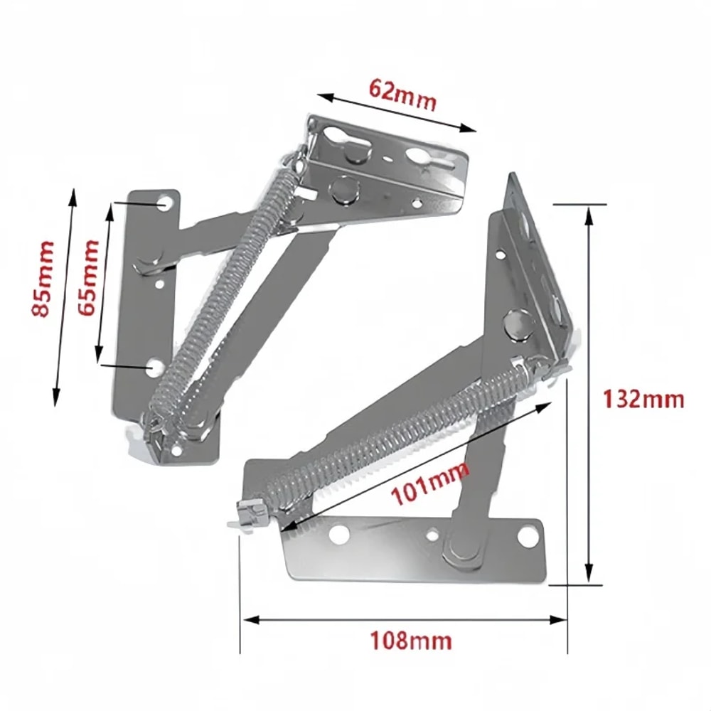 Triangular Spring Sofa Bed Hinge Flap Support Adjustable LiftUp Hinges 3