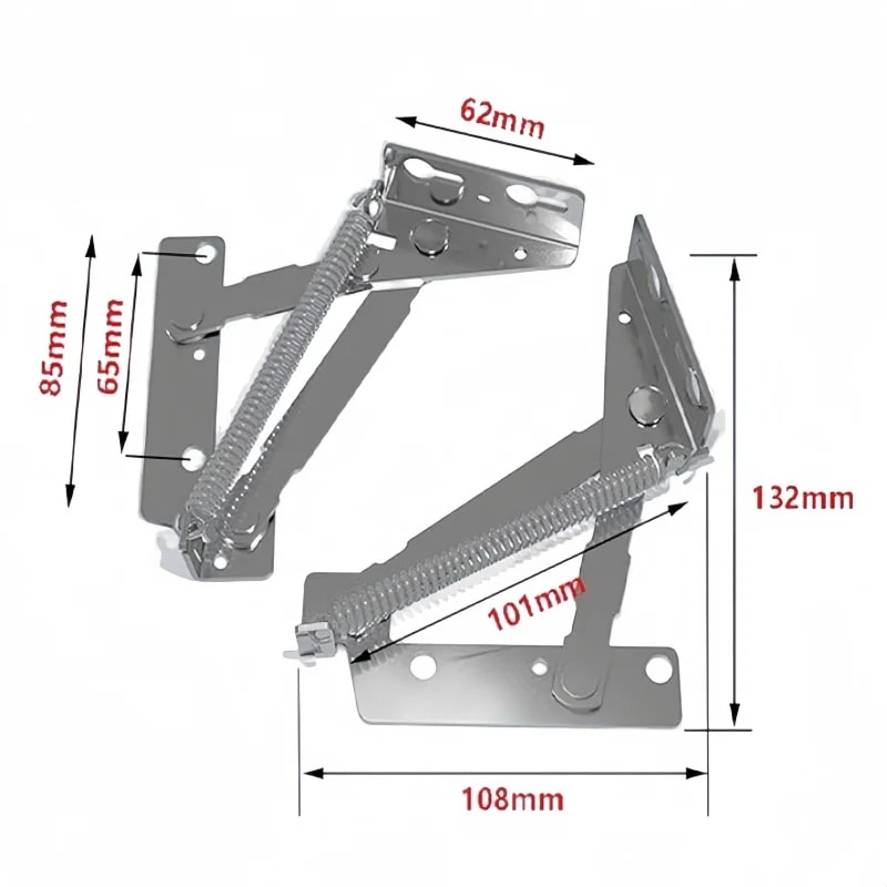 Triangular Spring Sofa Bed Hinge Flap Support Adjustable LiftUp Hinges 3