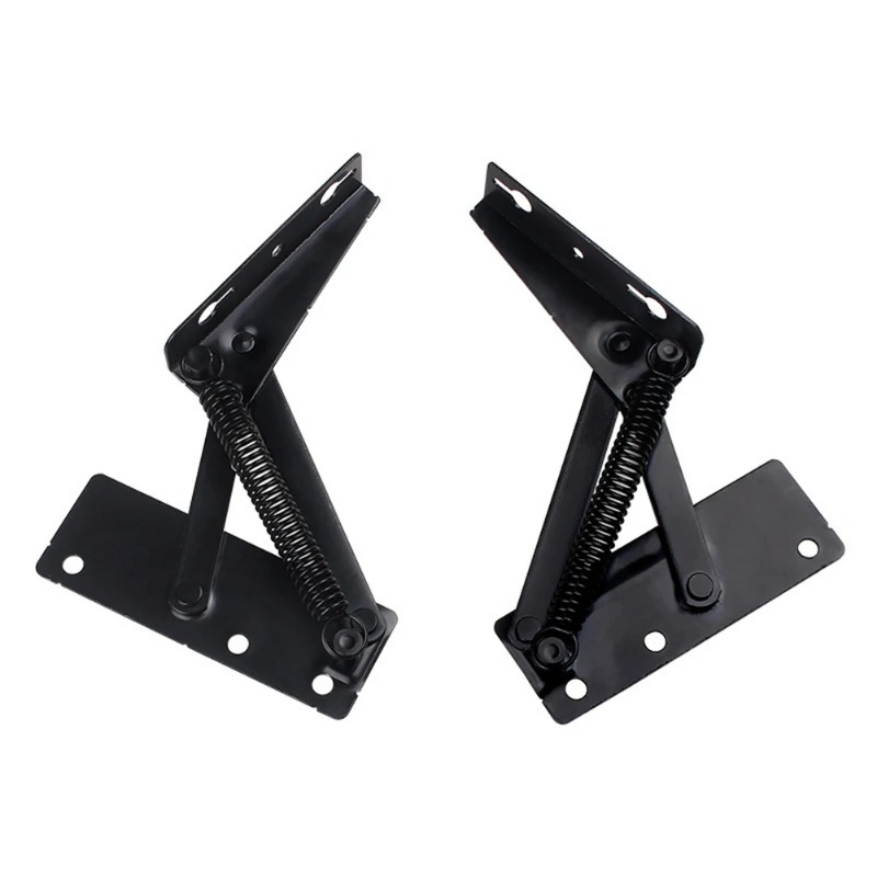 Cabinet Door Lift Up Bracket with Spring Hinge, Workbench Hinge Stay Flap Sofa Bed Support