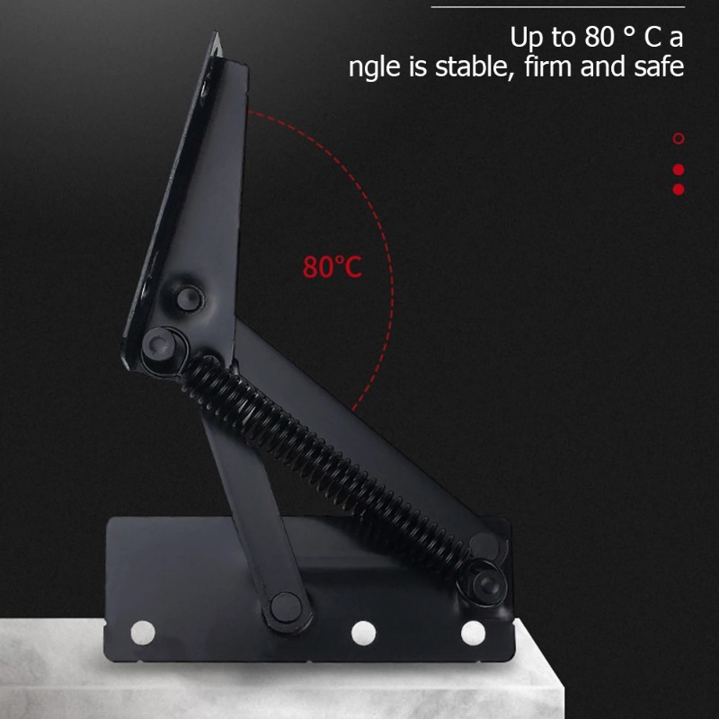 Cabinet Door Lift Up Bracket with Spring Hinge, Workbench Hinge Stay Flap Sofa Bed Support