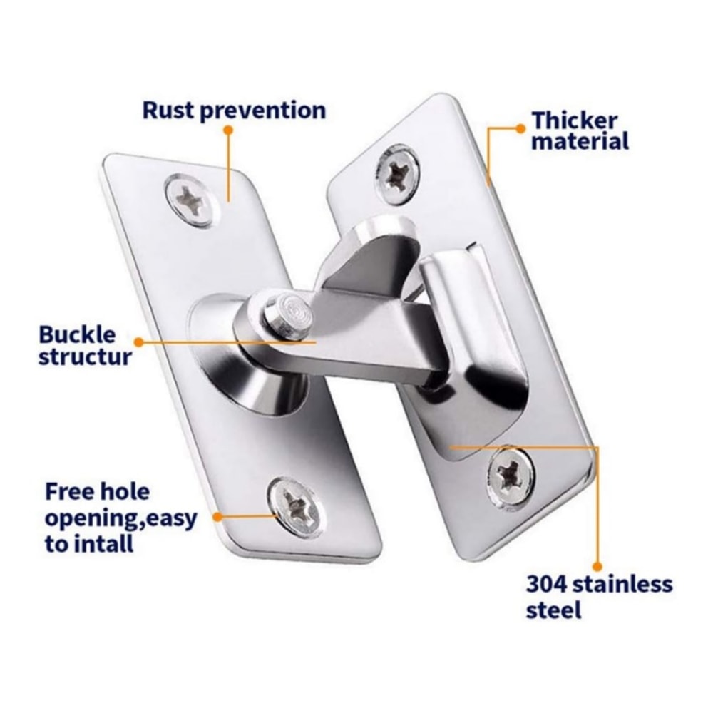 Stainless Steel Gate Hardware, Latch Gate Latches Safety Door Lock for Barn and Wood Fence