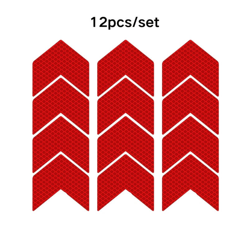 Reflective Arrow Safety Sticker for Car Bumper, Motorcycle Trunk Reflector Hazard Tape