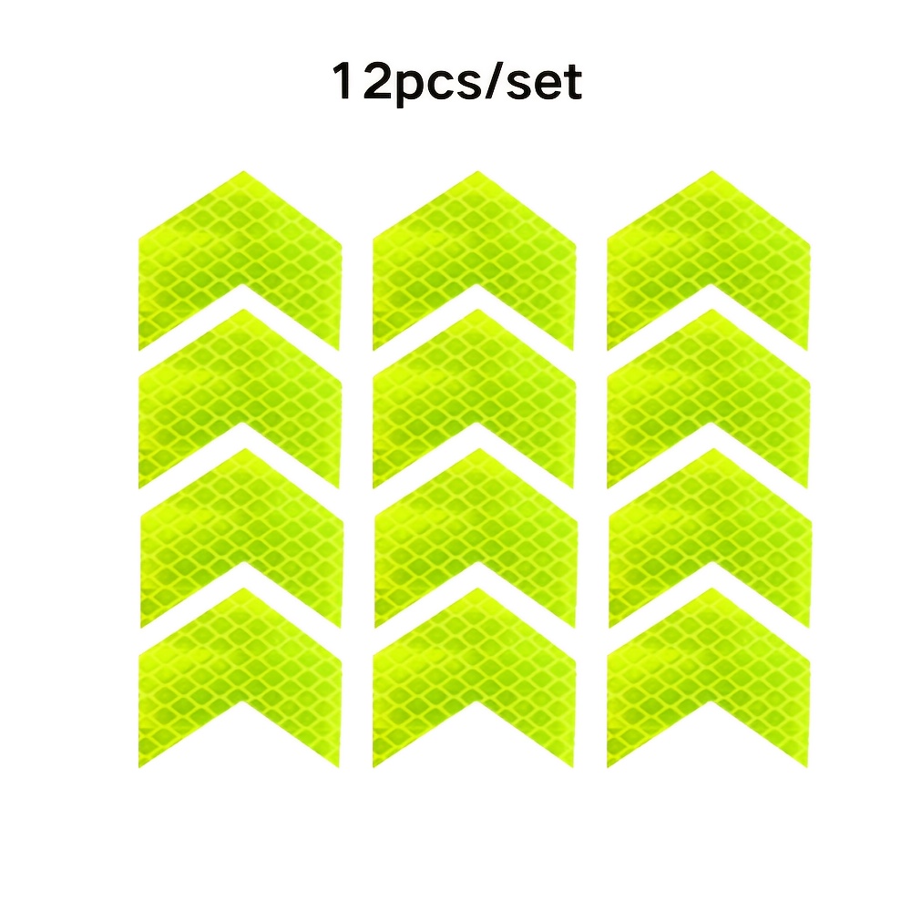 Reflective Arrow Safety Sticker for Car Bumper, Motorcycle Trunk Reflector Hazard Tape