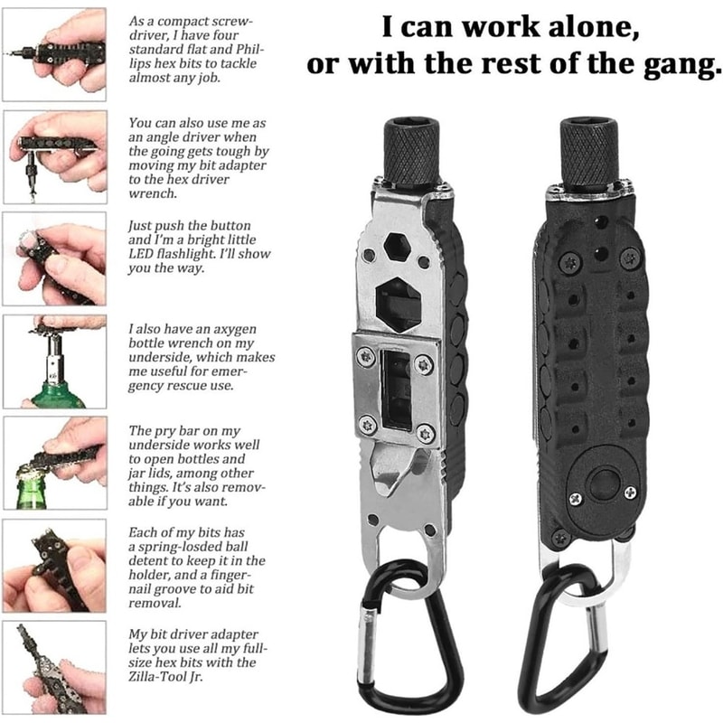 Portable Steel Repair Tool, Multifunctional Mini Screwdriver for Outdoor, EDC Keychain Shape Tool