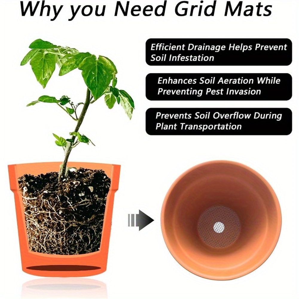 Leakproof Drainage Gasket Net Breathable Flower Pot Mesh Pad Mat 0