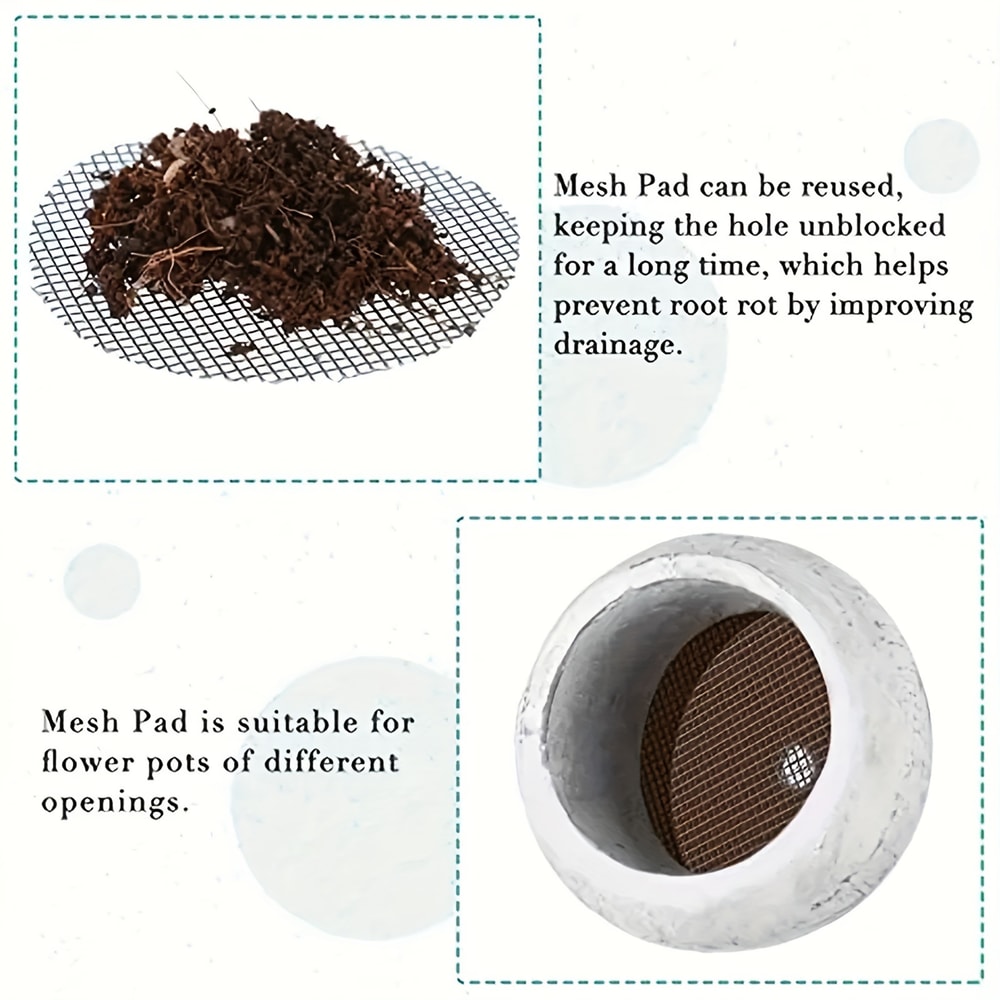 Leakproof Drainage Gasket Net Breathable Flower Pot Mesh Pad Mat 3