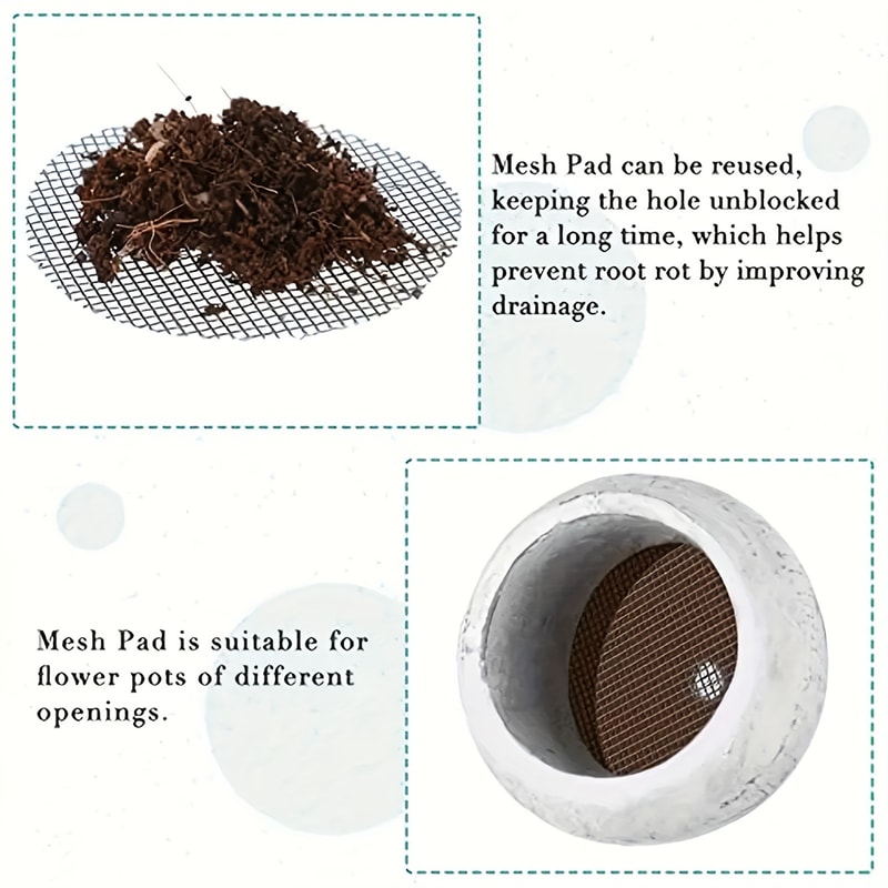 Leakproof Drainage Gasket Net Breathable Flower Pot Mesh Pad Mat 3