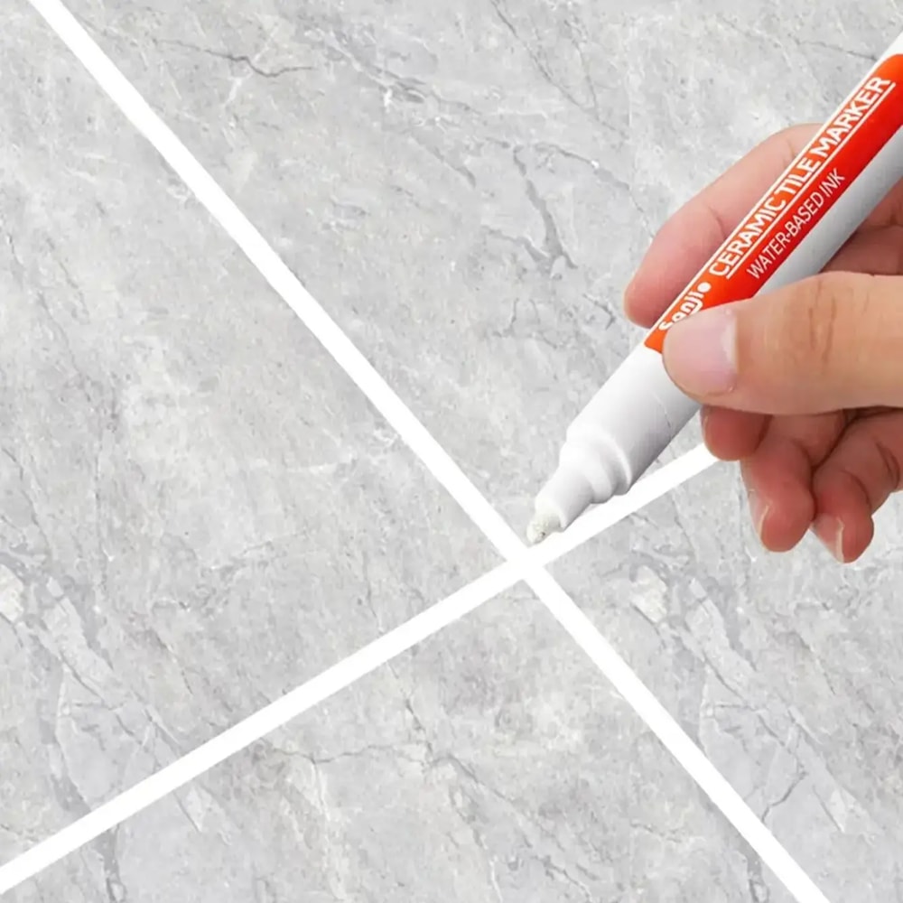 Waterproof Whiteboard Color Repair Pen for Tile Bathroom Wall, Floor Tile Gap Color Fix and Anti-Mildew Solution