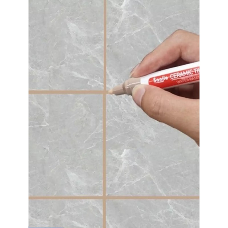 Waterproof Whiteboard Color Repair Pen for Tile Bathroom Wall, Floor Tile Gap Color Fix and Anti-Mildew Solution