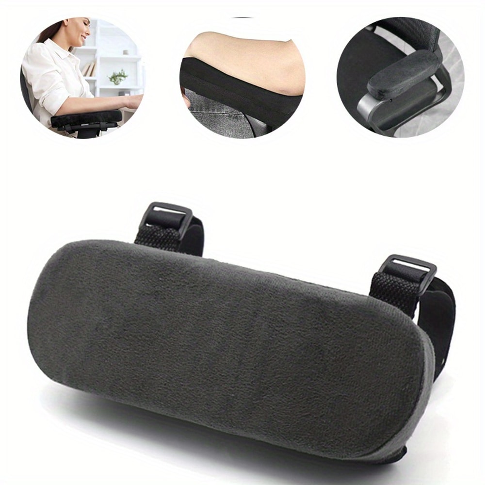 Universal Fit Memory Foam Armrest Pads for Office Chairs, Elbow Support Cushion for Arm Pressure Relief, Desk Chair Cove