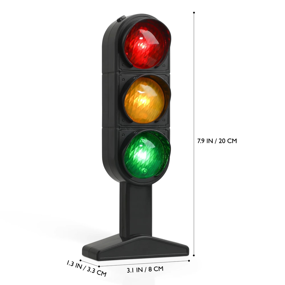 Simulation Road Light Safety Traffic Lamp, Light Signs Toy Traffic Light Lamp Base, Home Transportation Ornaments