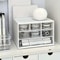 Multi-Functional Plastic Desktop Organizer with Drawer for Office Supplies, Stationery, Dorm Storage, High Capacity