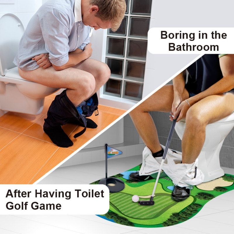 Fun Golf Ball Set for Toilet, Perfect Gift for Dad or Boyfriend