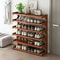Wooden Shoe Cabinet Multifunctional Bamboo Shoe Storage Rack Simple Chinese Style Organizer 1