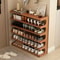 Wooden Shoe Cabinet Multifunctional Bamboo Shoe Storage Rack Simple Chinese Style Organizer 2