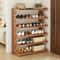 Wooden Shoe Cabinet Multifunctional Bamboo Shoe Storage Rack Simple Chinese Style Organizer 4