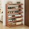 Wooden Shoe Cabinet Multifunctional Bamboo Shoe Storage Rack Simple Chinese Style Organizer 4