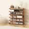 Wooden Shoe Cabinet Multifunctional Bamboo Shoe Storage Rack Simple Chinese Style Organizer 6