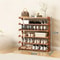 Wooden Shoe Cabinet Multifunctional Bamboo Shoe Storage Rack Simple Chinese Style Organizer 6