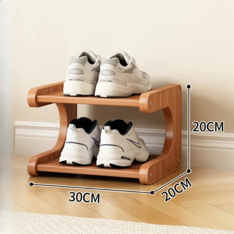 Wooden Shoe Cabinet Multifunctional Bamboo Shoe Storage Rack Simple Chinese Style Organizer 7