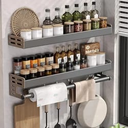 waterproof knife holder and multifunctional kitchen storage rack for seasoning organization