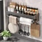 Waterproof Knife Holder and Multifunctional Kitchen Storage Rack for Seasoning Organization
