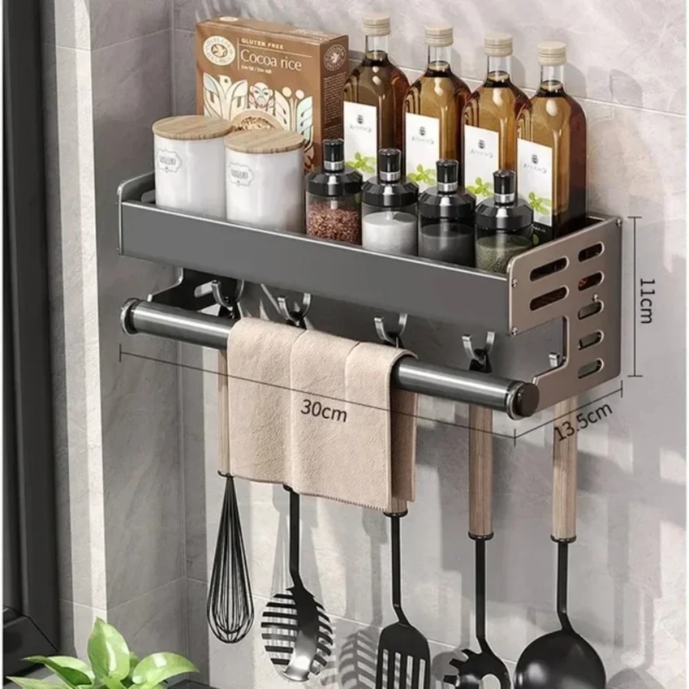 Waterproof Knife Holder and Multifunctional Kitchen Storage Rack for Seasoning Organization