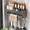Waterproof Knife Holder and Multifunctional Kitchen Storage Rack for Seasoning Organization