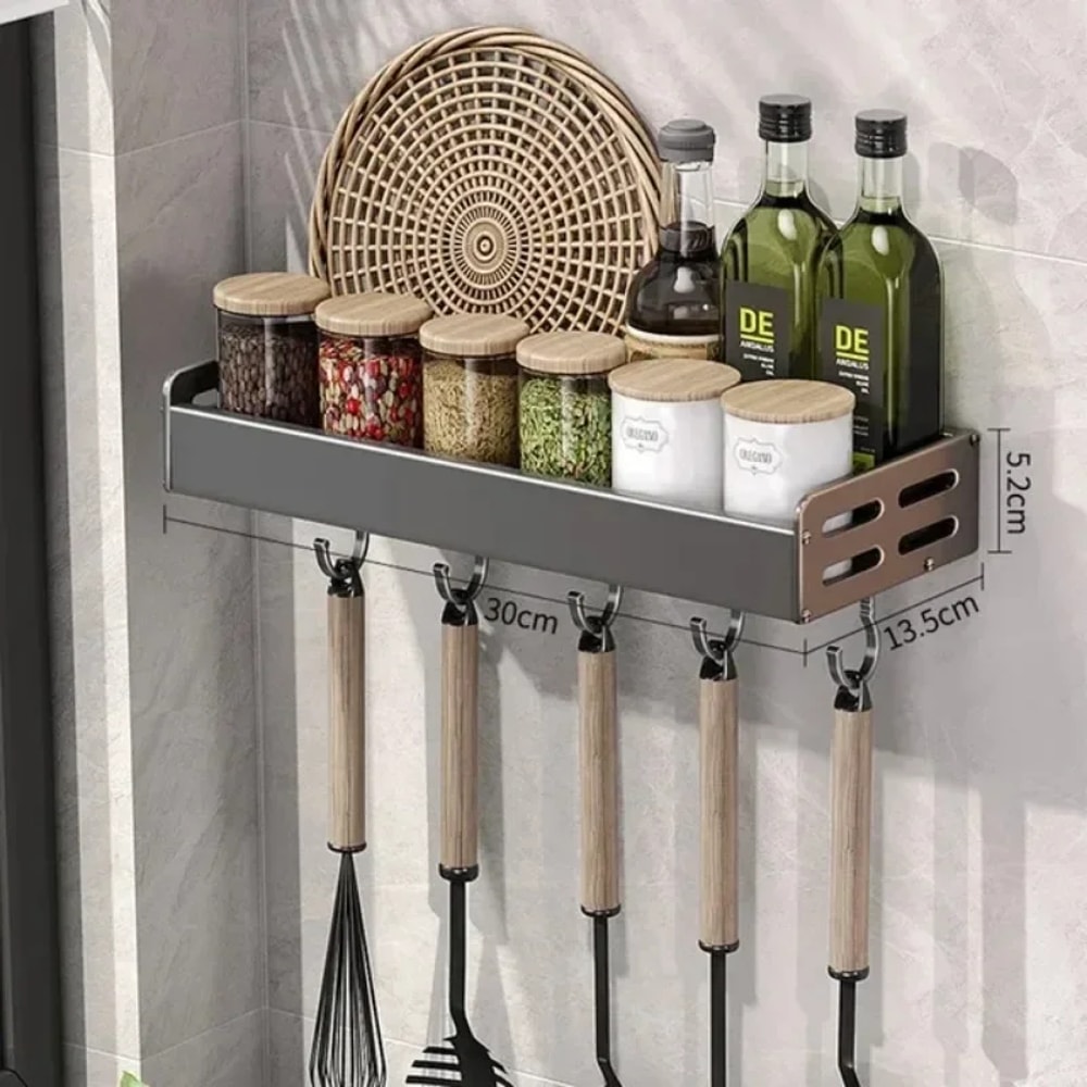 Waterproof Knife Holder and Multifunctional Kitchen Storage Rack for Seasoning Organization