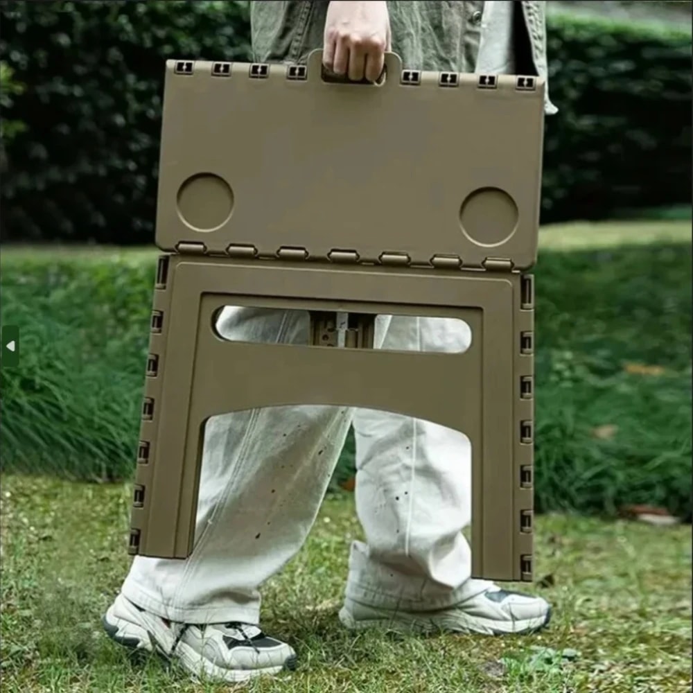 Portable Plastic Table, Practical Folding Camping Desk, Outdoor Light Luxury Picnic Tables