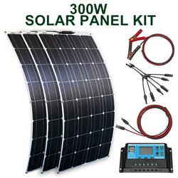 high efficiency solar panels kit with flexible design and battery charger module
